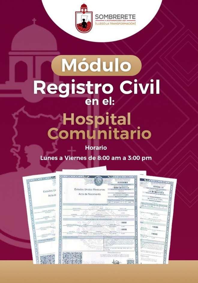 Registro civil en el hospital
